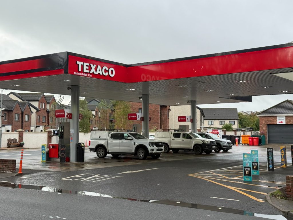 The Texaco forecourt and canopy in use at Browne’s Service Station, Kilcock, after the redevelopment